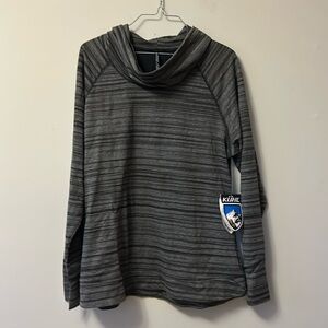 Kuhl Piper Pullover grey & black cowl neck long sleeves size XL